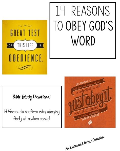 OBEY 14 Verses to CONFIRM your obedience to God's Word