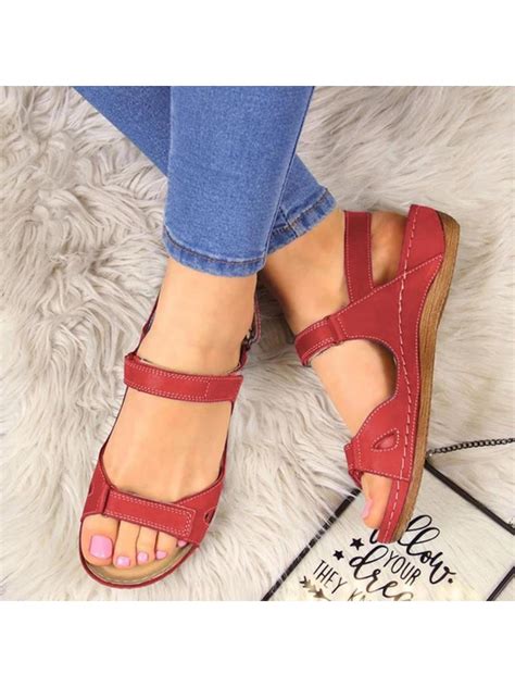 Women's Orthopedic Open Toe Leather Sandals, Pr emium Comfy Hook and ...