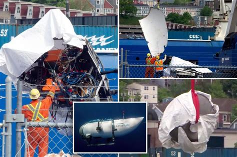 First look at doomed Titan submersible as it’s hauled ashore in Canada ...