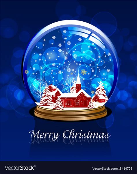 Christmas snow globe Royalty Free Vector Image