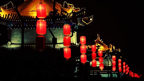 Xian City Wall Night Stock Footage Video (100% Royalty-free) 973375 ...