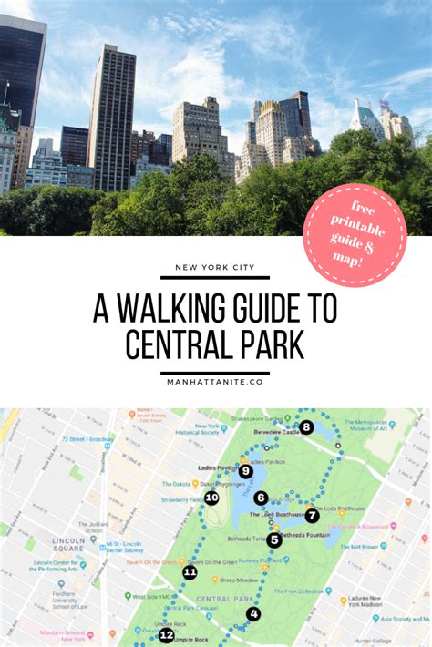 A Walking Guide To Central Park | New york city vacation, Central park ...