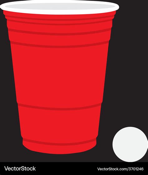 Solo cup and ball Royalty Free Vector Image - VectorStock