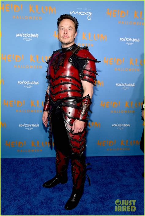 Elon Musk Attends Heidi Klum's Halloween Party in a $7,500 Costume with Leather Armor: Photo ...