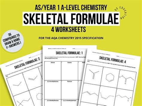 Skeletal formula A level Chemistry worksheets | Teaching Resources | Chemistry worksheets ...