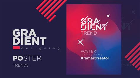 Abstract Gradient style Poster Design in illustrator cc 2019 in 2021 ...