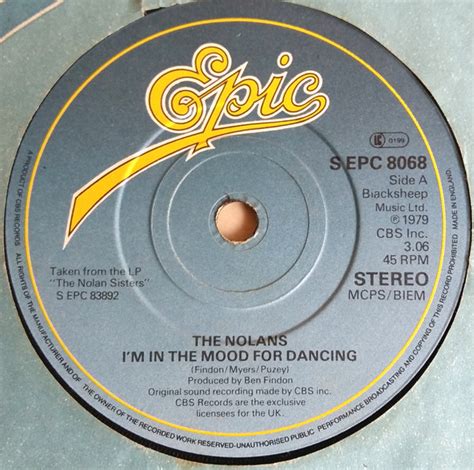 The Nolans - I'm In The Mood For Dancing (1979, Solid Center, Vinyl ...