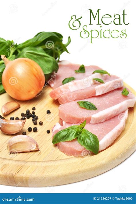 Meat and spices stock image. Image of leaf, country, food - 21226207