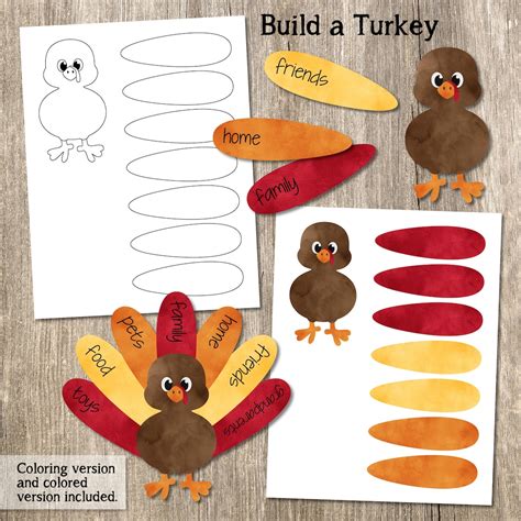 Thankful Turkey Craft Template - Mom. Wife. Busy Life.