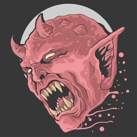 Devil Head Scream Design 1019266 Vector Art at Vecteezy