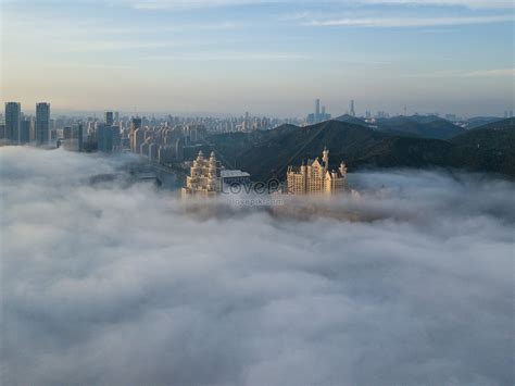 Aerial Photograph Of Advection Fog Picture And HD Photos | Free Download On Lovepik