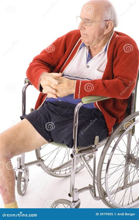 Senior man in wheelchair stock image. Image of amputee - 3979905