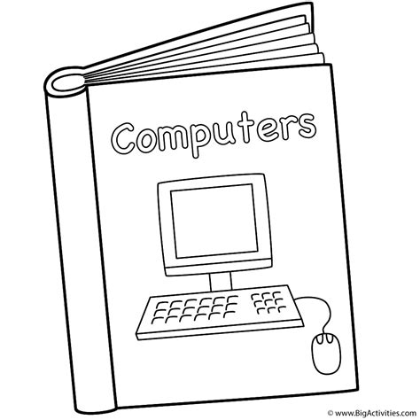 Computers Book - Coloring Page (Back to School)