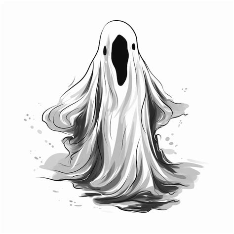 Premium AI Image | Horror Halloween Ghost Drawing with a Realistic Style