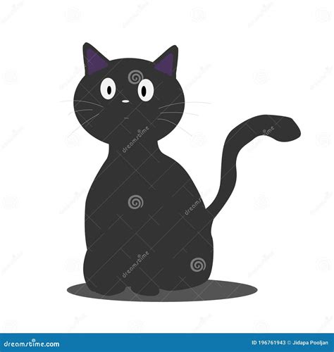 Black Cat Icon for Halloween Day Stock Vector - Illustration of ...