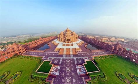 BAPS Akshardham Hindu temple in New Delhi, India. It was opened to public in 2005. It is the ...