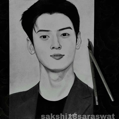 Sketch of Astro's Cha eun woo | Male sketch, Cha eun woo, Artwork