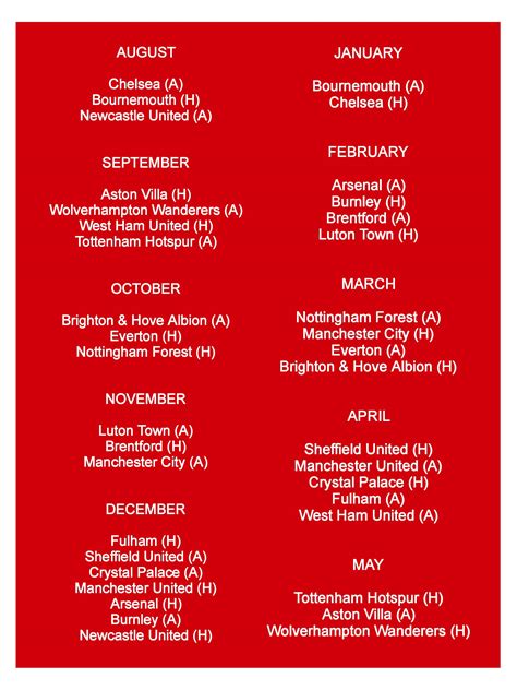 2023/24 Fixture List image : r/LiverpoolFC