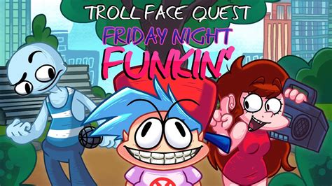 Friday Night Funkin': Troll Face Funkin' V1 Showcase(FNF Mods/Hard) - Game videos