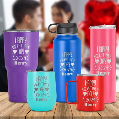 Happy valentine's day 2024 Engrave on Tumbler Gifts for Husband, Wife Valentine Gifts, Friends ...