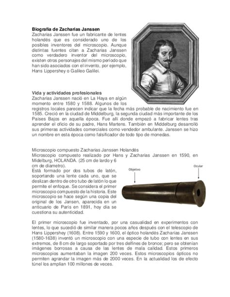 (DOC) Biografia de Zacharias Janssen | Danna Garcia - Academia.edu