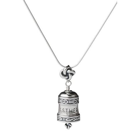 Personalized Sterling Silver Bell Necklace | Acorn | HR6132