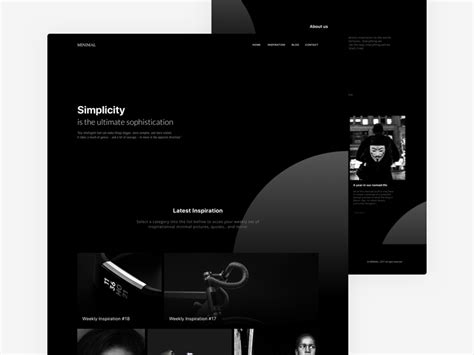 Minimal Black & White Website Template Freebie - Download Sketch ...