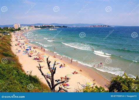 Beach in the New Part of Nessebar Bulgaria, Black Sea Coast Editorial Stock Image - Image of ...