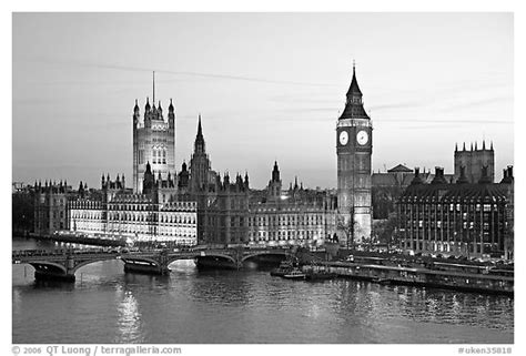 Black and White Picture/Photo: Westminster Palace at sunset. London, England, United Kingdom