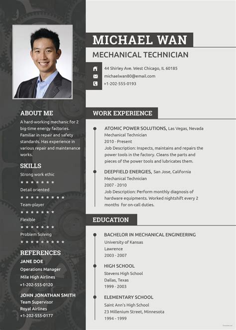 Mechanic Resume Template - 6+ Word, PDF Document Downloads | Free ...