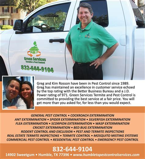 Christians In Business - Green Services Termite & Pest Control - Details