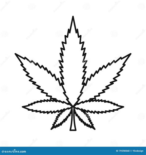 Cannabis Leaf Icon Cartoon Vector | CartoonDealer.com #90369049