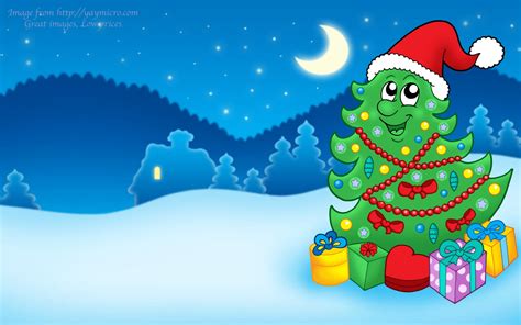 Happy Christmas tree on Christmas wallpapers and images - wallpapers ...