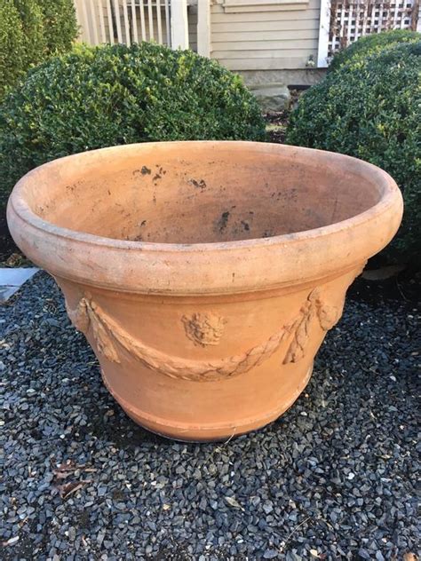 Set of Three Large Terracotta Planters by Domenico Ricceri at 1stDibs ...