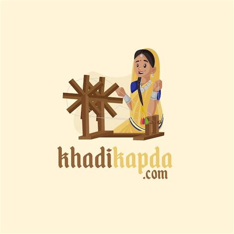 Premium Vector | Indian khadi kapda mascot logo template