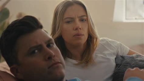 Video: Scarlett Johansson and Colin Jost team up for Amazon Super Bowl ...