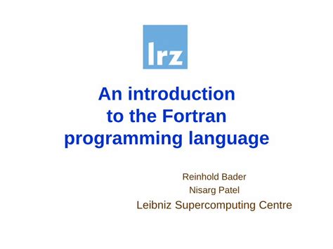 (PDF) An introduction to the Fortran programming language - DOKUMEN.TIPS