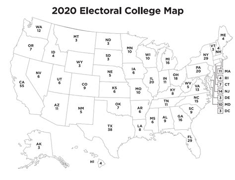 Updated 2020 Electoral College Map