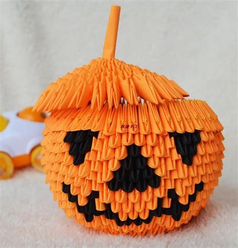 freeshiping 3d origami DIY Halloween pumpkin / origami kits / creative ...