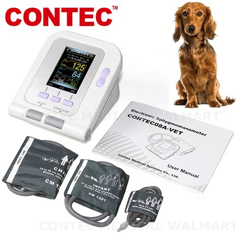 CONTEC Veterinary/Animal use Automatic Blood Pressure Monitor for cat/Dog Three Cuffs Included ...