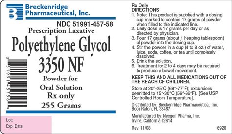 POLYETHYLENE GLYCOL 3350 - RX Products