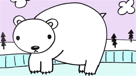 How to Draw a Cute Polar Bear Drawing Tutorial for Kids - YouTube