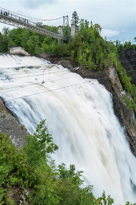 Montmorency Falls and Zipline Photograph by Ginger Stein - Fine Art America