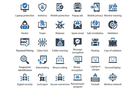 Cyber Security Icons Graphic by Symbolic Language · Creative Fabrica