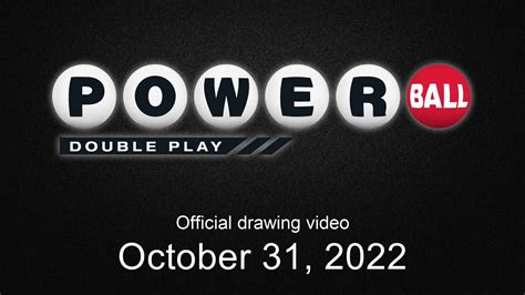 Powerball Double Play drawing for October 31, 2022 - YouTube