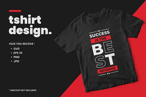 Success is the Best Modern Quotes Design Graphic by yazriltri · Creative Fabrica