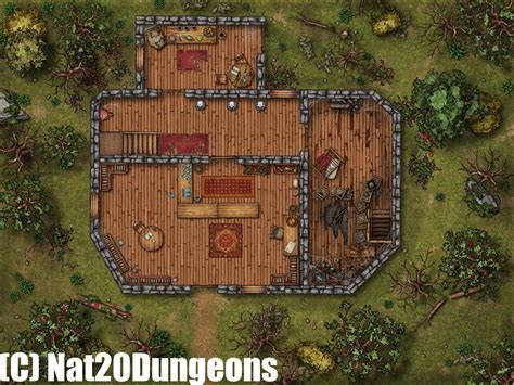 Witch / House Battle MAPS, Dnd Battle Map, D&D, Battlemap, Dungeons and Dragons, 5e, Roll20 ...