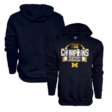 Michigan Wolverines 2022 Big Ten Football Conference Champions Pullover ...