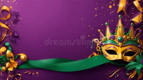 Mardi Gras Mask on a Purple Background Stock Photo - Image of brazil ...