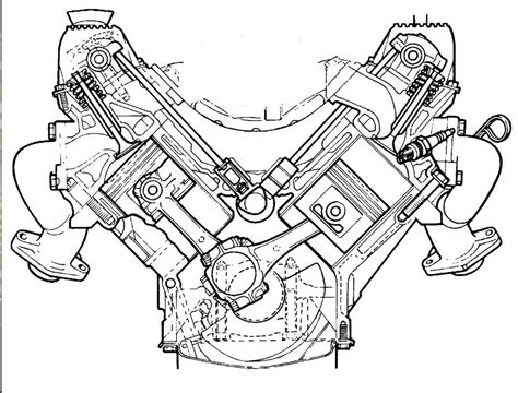 Diagram Of A V8 Engine